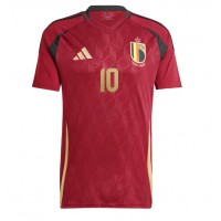 Camisa de Futebol Bélgica Romelu Lukaku #10 Equipamento Principal Europeu 2024 Manga Curta